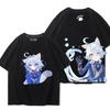 Popolari T-shirt da Uomo Genshin Impact Furina Stampa 3D Manica Corta Magliette Moda Uomo Donna Girocollo Top Abbigliamento Estivo