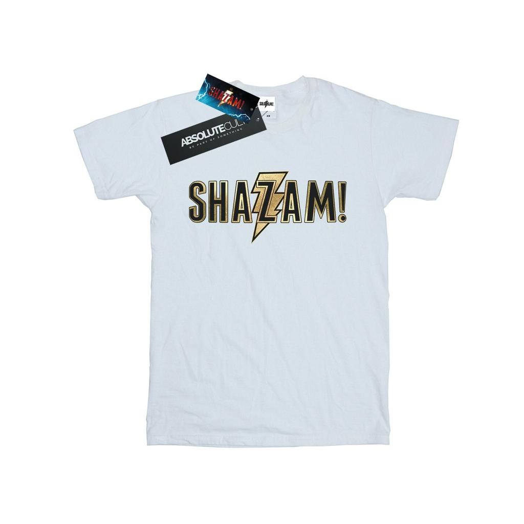 DC Comics Mens Shazam Text Logo T-Shirt