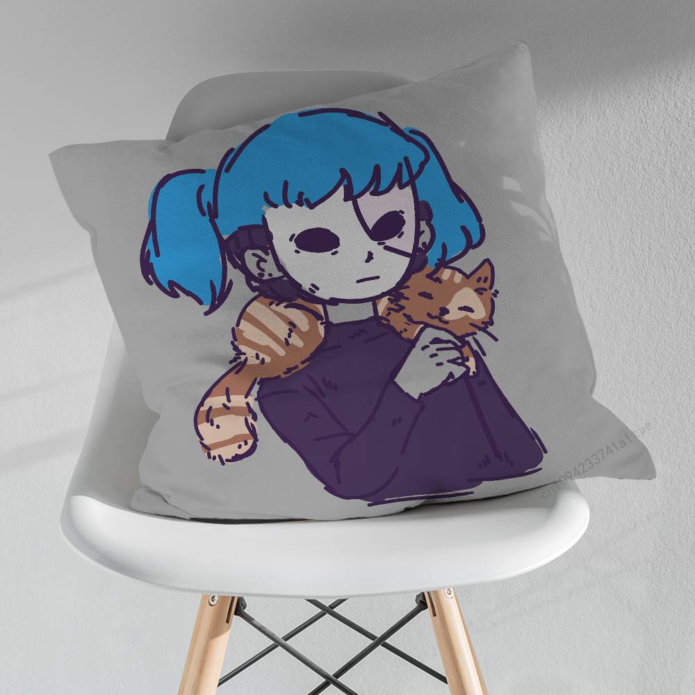Cartoon SSally FFace Game Various Sizes Square Pillow Case For Car Home Bedchamber Decor Birthday Gift