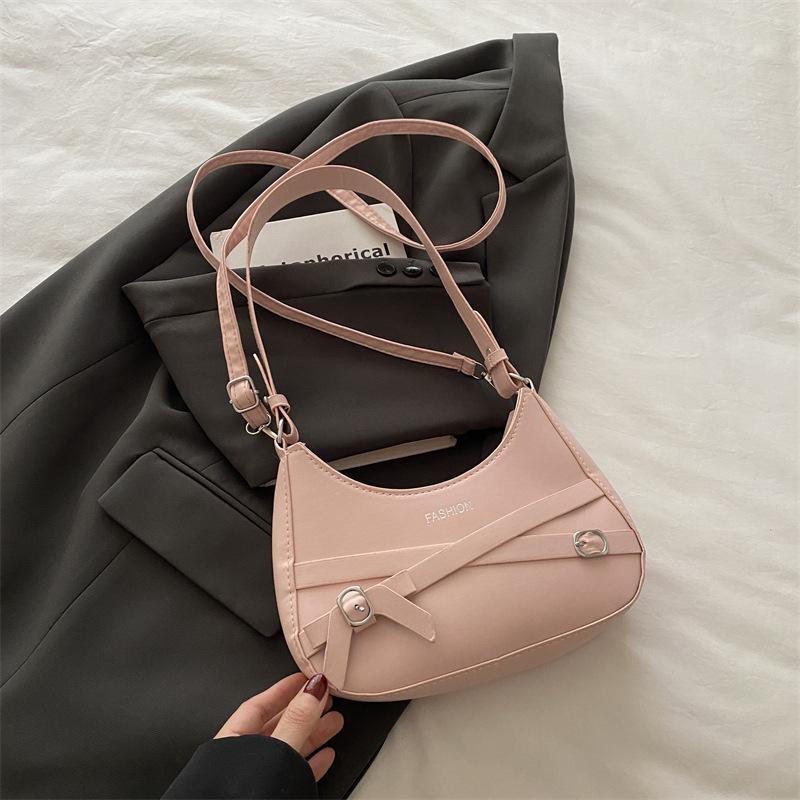 Foreign Style Versatile Underarm Small Bag Women's 2025 New Fashion Versatile Shoulder Bag Niche Design Commuter Crescent Bag