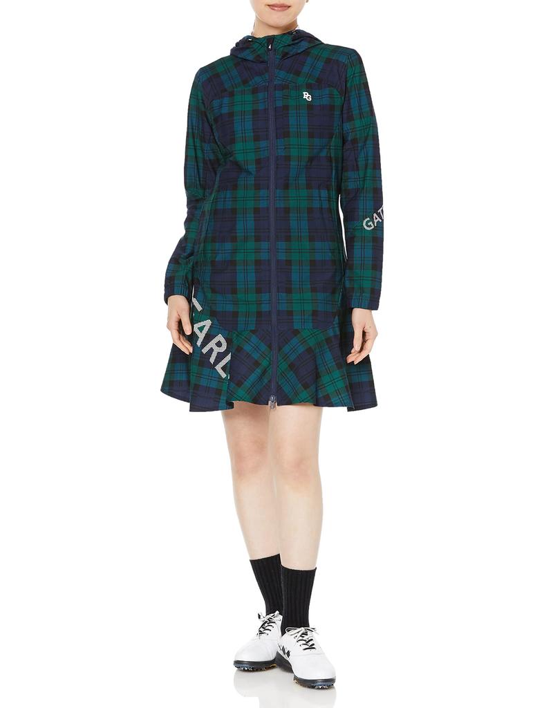 Long Sleeve Dress TEXBRID Lattice Black Watch Pattern Print Watch 0 [Pearly Gates] Women's / 055-3124308 141_Black [S]