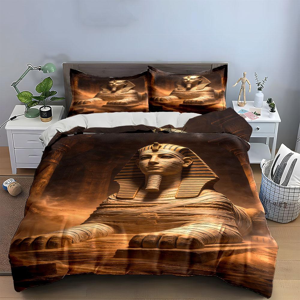 Sphinx and Egyptian Ruins. Bedding Sets Duvet Cover Sets Duvet Covers Pillowcases(1 * Duvet Cover 2 * Pillowcases Without Duvet Insert)
