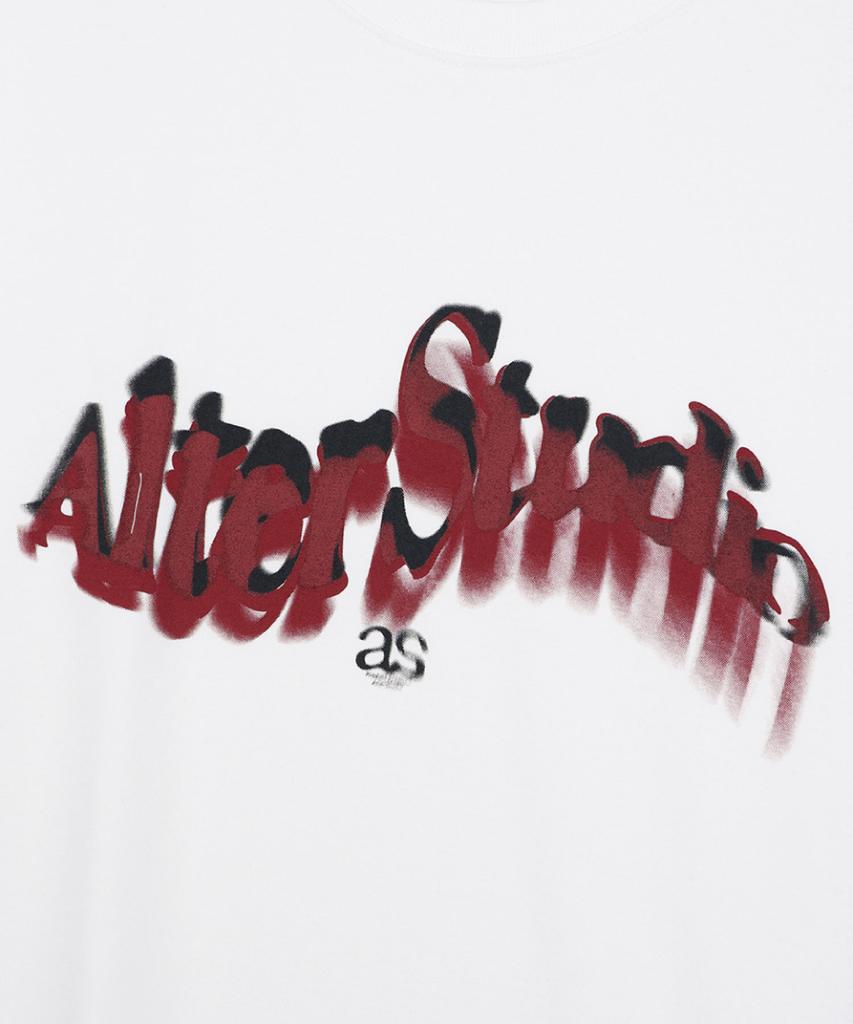 ALTER STUDIO Motion Blur Print T-Shirt_White