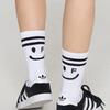 [UNISEX] Drawing Black Smile Logo Socks 1 Pack_White