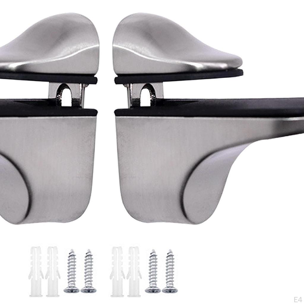 Glass Shelf Bracket for Wood and Glass, Complete Mounting Kit