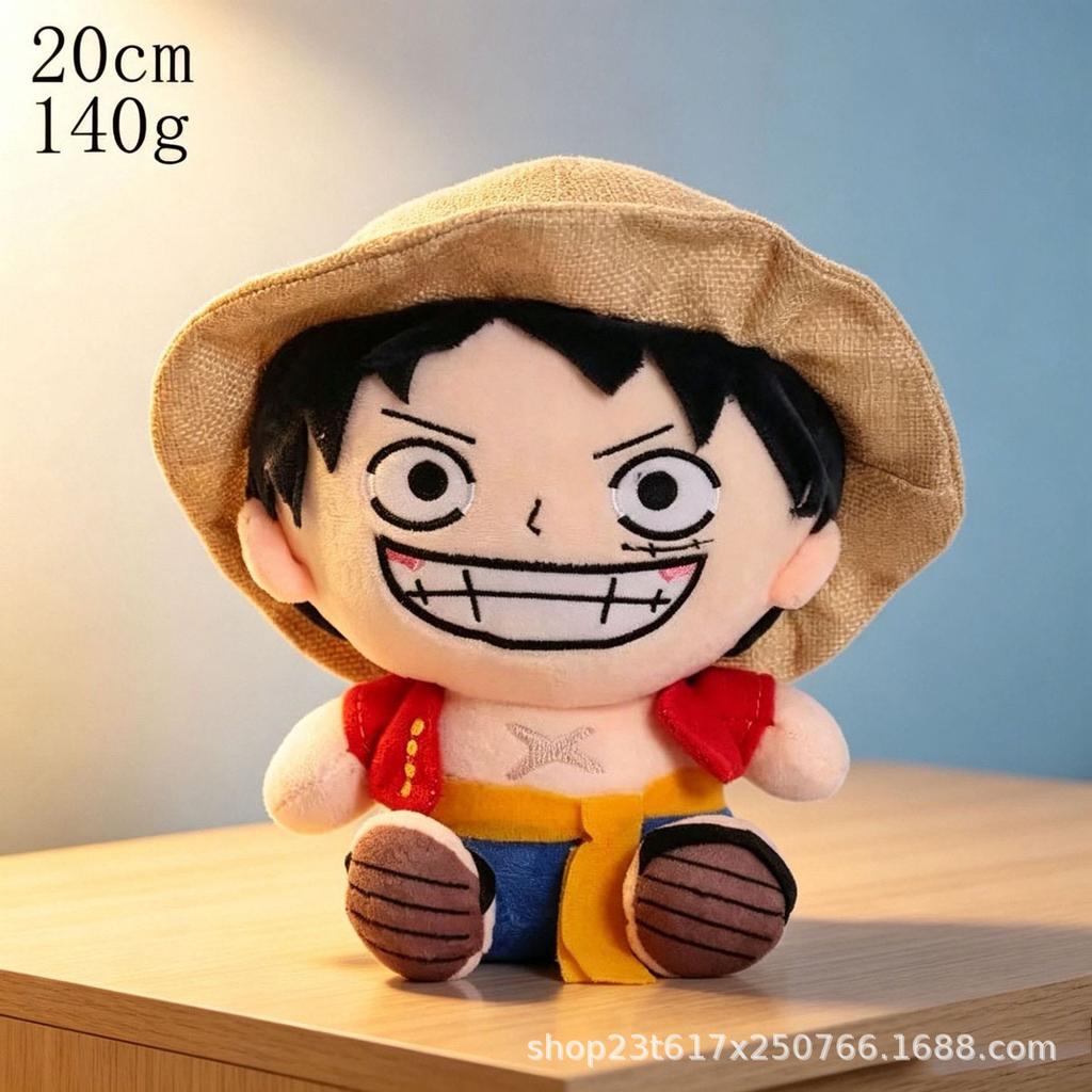 One Piece Plush Toys: Luffy, Zoro, Chopper Figures