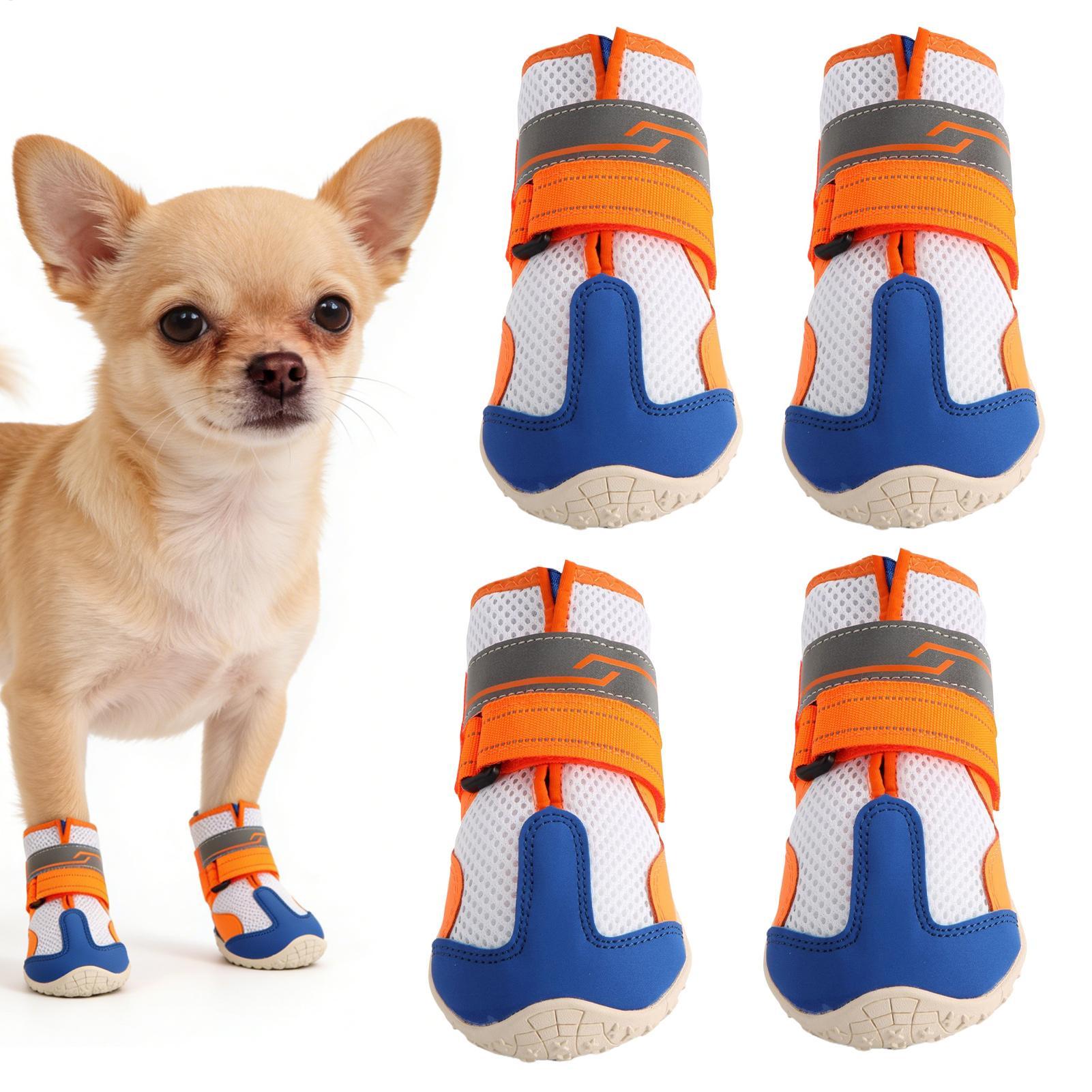 

Dog Boots Anti-Slip Adjustable Puppy Booties Breathable Dog Boots for Summer for Outdoor Outside Winter Snow Rain Summer Walking