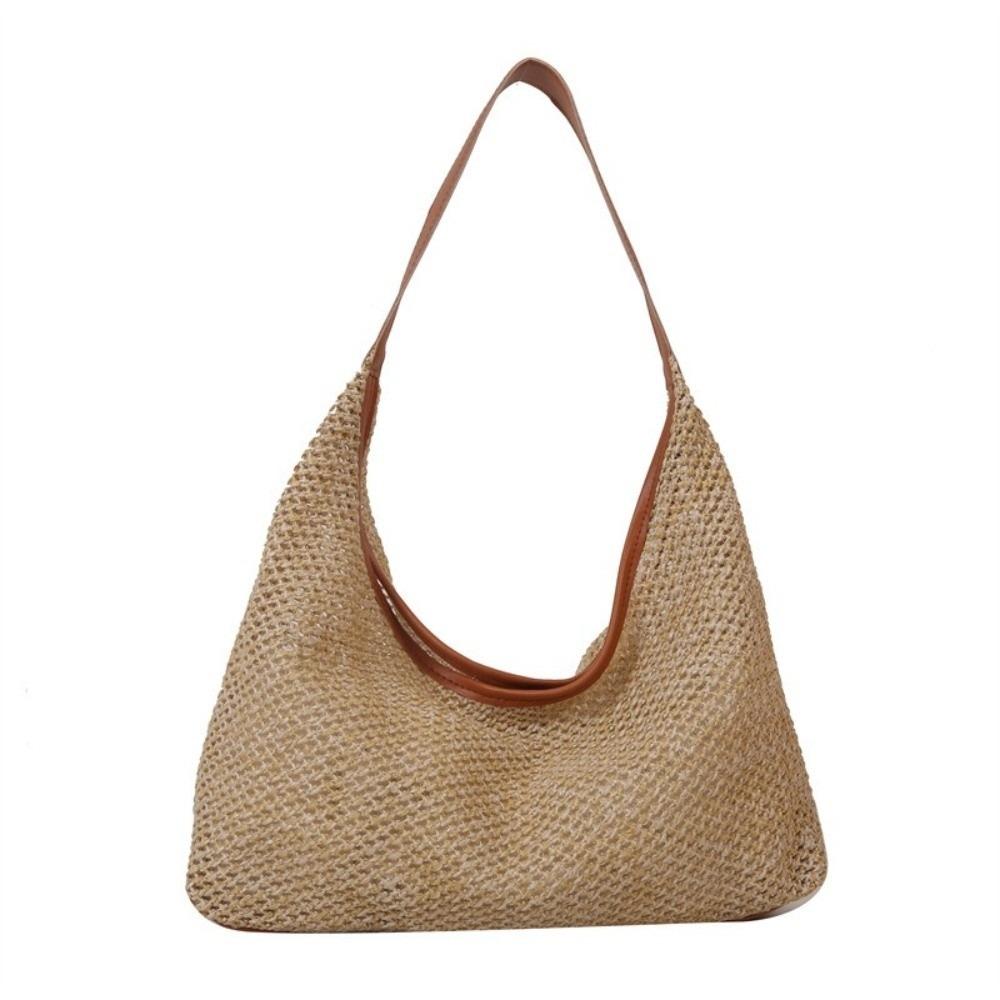 Bohemian Style Beach Handbag Handmade Shoulder Bag Cute Weave Straw Bag  Travel