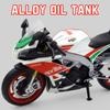 1/12 Aprilia RSV4 Legeringsmotorcykelmodell Leksak Diecast med Stötdämpare Modell Motorcykelsamling Pojkleksak Gåvor Dekoration