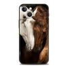 Luxury TPU Soft Phone Case For iPhone 16 11 15 14 Pro MAX 12 13 7 8 Plus X XR XS SE 2022 Black Cover Horse Animal