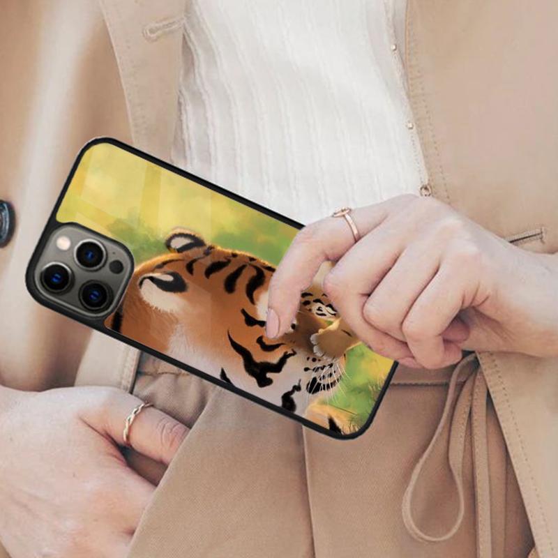 

Lovely Fat Tiger Magnetic Phone Case For APPLE iPhone 17 Air 16 14 13 12 Pro Max 15 Plus Wireless Charge With MagSafe Cover iPhone 13mini