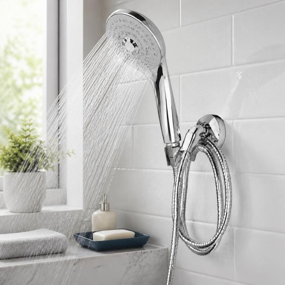 2 Pack Chrome Finish Shower Hose Replacement 150cm Flexible Shower Hose  Bathing