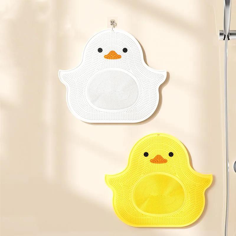 WTEMPO Silicone Duck Foot Rubbing Bathroom Non Slip Pad Rubbing Back Massage Pad Rubbing Bath Foot Washing Artifact Bathroom Duck Floor Mat