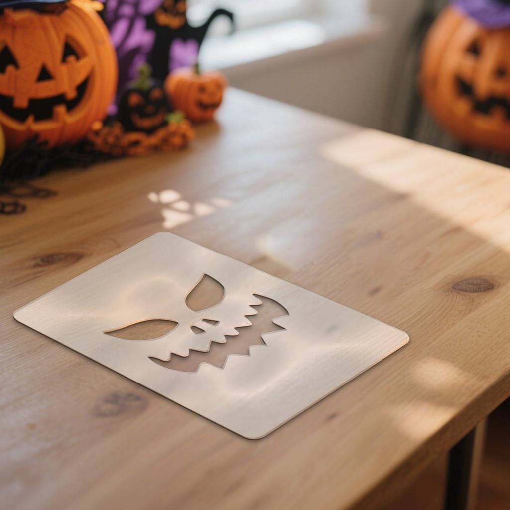 Halloween Acrylic Router Template, Scary Pumpkin Transparent Acrylic Woodworking Template, Curve Tracing Template, Tools