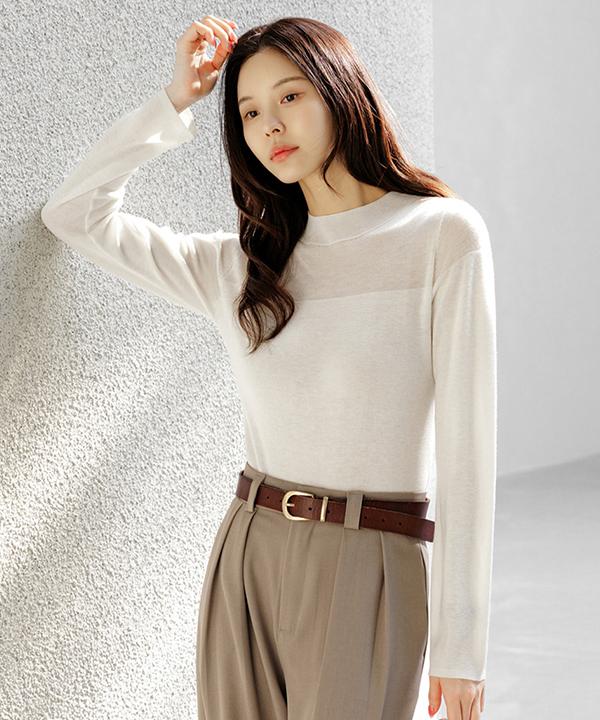 Peulenchisikeu Sienna Soft Mock Neck Knit_F6S213Kn