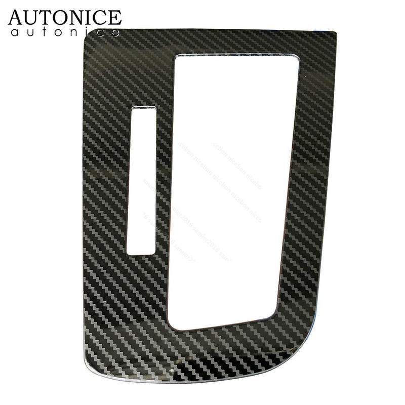Passend für Ford Focus MK3 2012-2014 AT Kohlefaserfarbe Innen Schaltknauf Panel Abdeckung Stahl Linkslenker LINKE SEITE