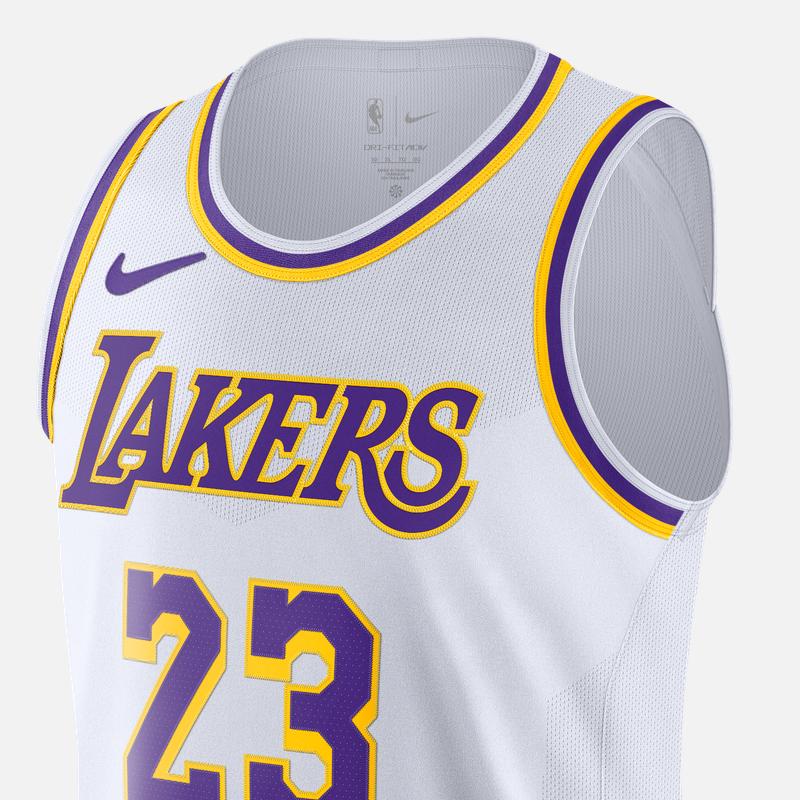 Nike Los Angeles Lakers Dri-FIT NBA James Lakers 23-24 Limited League AU Player Edition Κεντημένη Φανέλα Μπάσκετ Ανδρικές φανέλες Λευκό DM5911-100