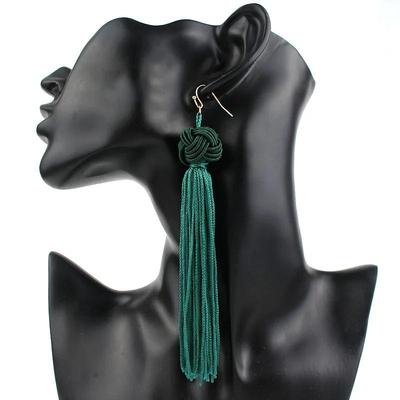 2024 Handmade Tassel Earrings Fashion Multicolor Long Pendant Ears Mustang Silk Tassel Jewelry Gifts for Women