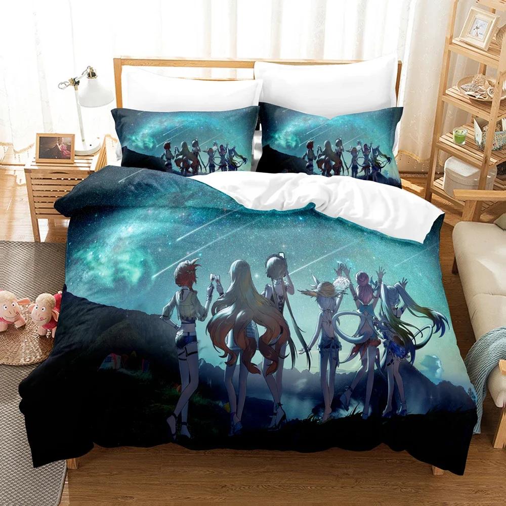 3D Anime Honkai Impact 3Rd Bedding Set Printed Decorative 2/3Pcs Duvet Cover Set Bedclothes Quilt Cover Home For Aldult Kid Teen