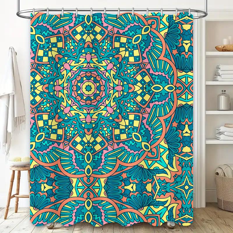 Colorful Butterfly Bath Shower Curtain Floral Print Decorative Bathroom Curtains for Home Decoration Waterproof Fabric Available
