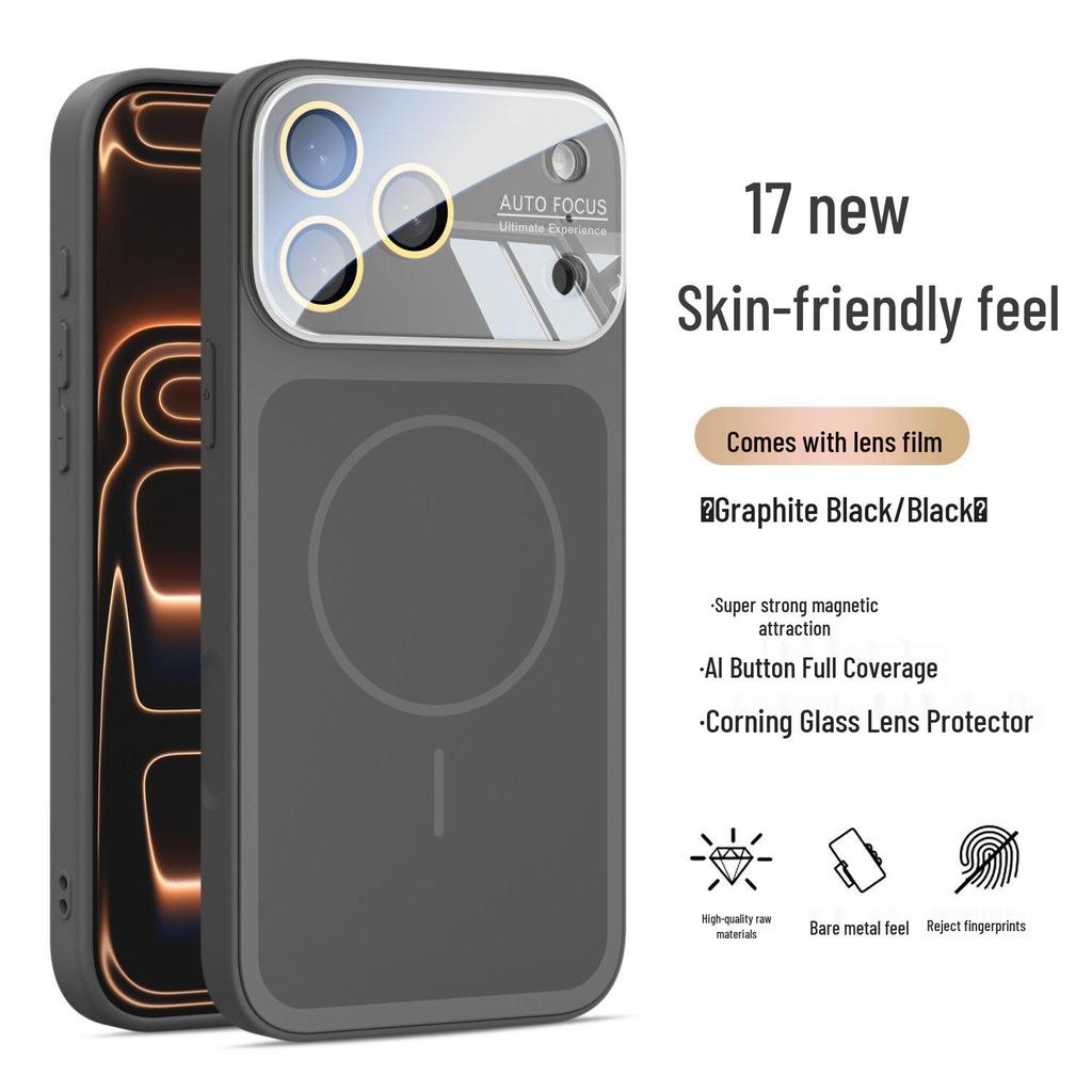 iPhone 17 Pro Max Flüssigsilikon Magnetischer AI-Button Hülle - Apple 16 PM Schutzhülle