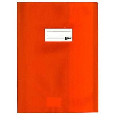 PVC Notebook Protector - APLI - 24 X 32 Cm - Opaque Orange - Leather Grain - REACH Compliant