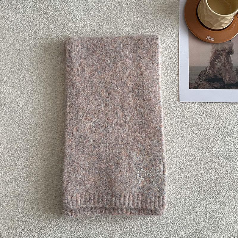 Solid Color Knitted Women's Scarf for Cold Protection and Warmth Luxury Brand Women's High Quality Scarf