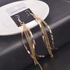 Women's Vintage Elegant Alloy Long Tassels Chain Drop Hook Dangle Earrings Jewelry