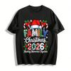 Family Christmas 2026 Making Memories Together Print Top Pure Cotton T-shirt