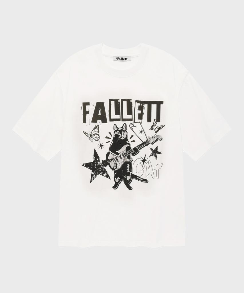 FALLETT Rock Star Nero Short Sleeve Tee White