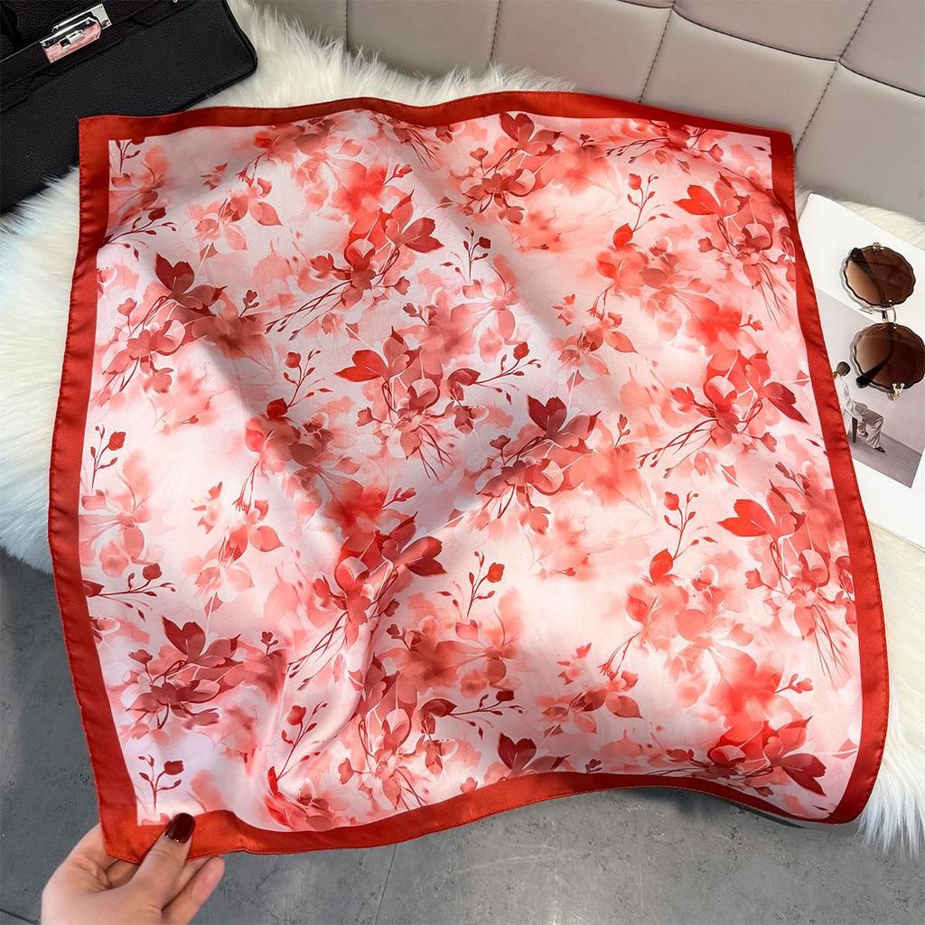Fashion Square Fashion Foreign Style Small Silk Scarf Women'S Headband Decorative Scarf Dual-Purpose Small Square Scarf New Scarf
