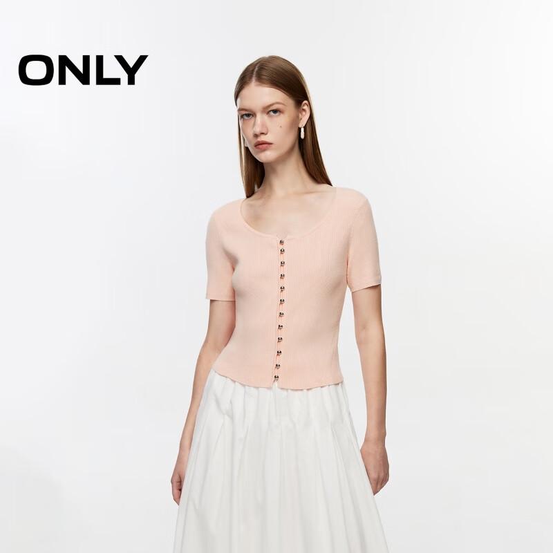 

ONLY Women s Slim Fit Round Neck Short Knit Sweater S