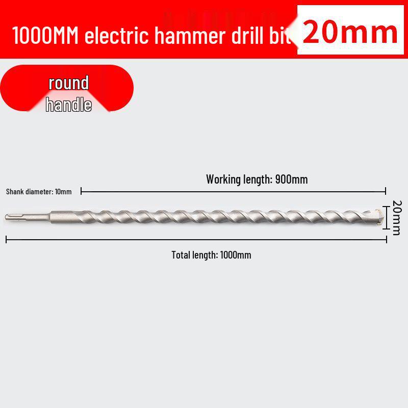 Two-Groove Round Handle & Four-Square Handle Concrete Hammer Drill Bit