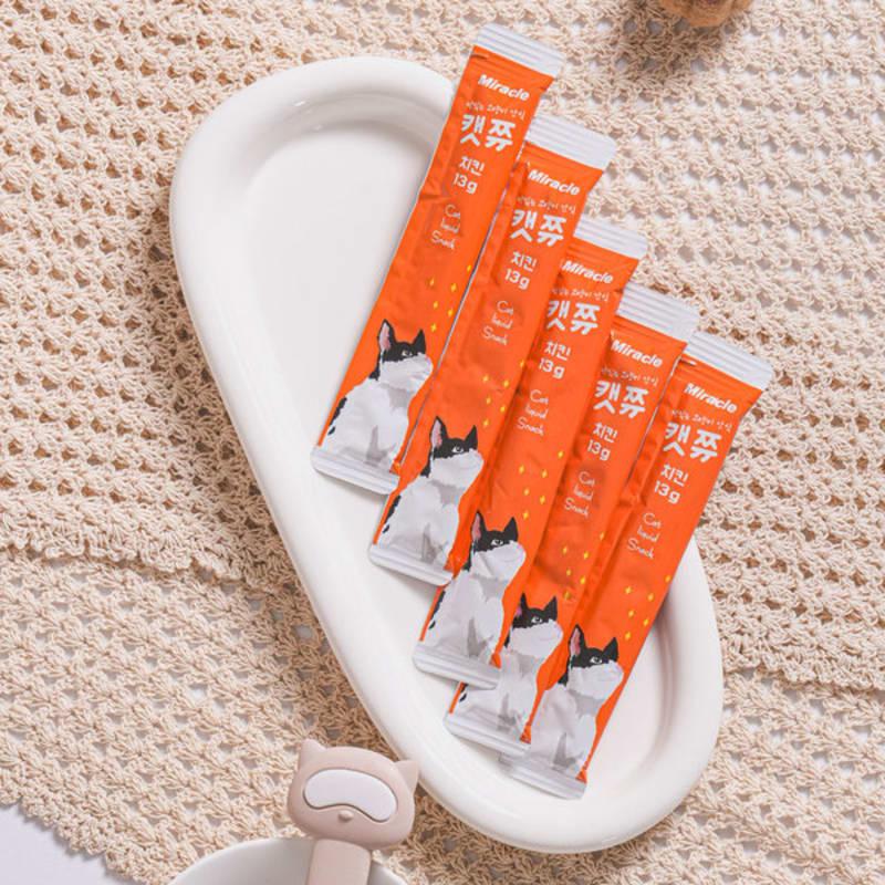 [Питомец] 5 Кошачьих жевательных палочек с курицей