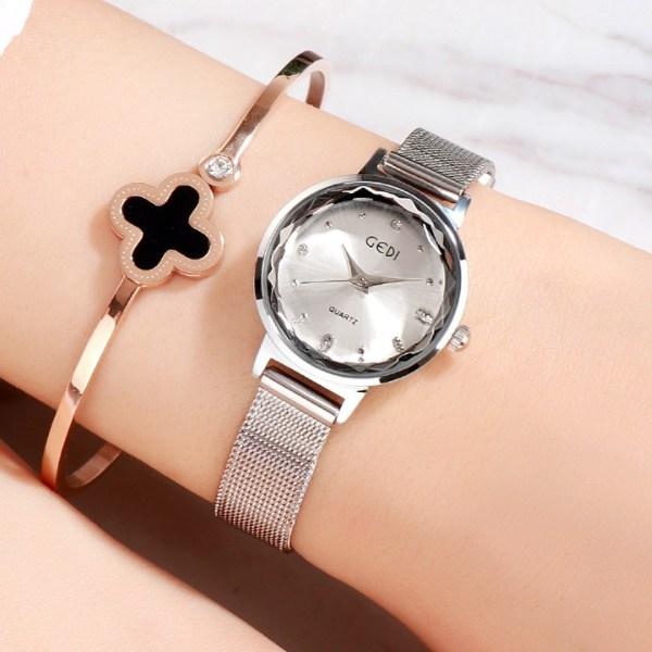 Riley Damen-Armbanduhr mit Metallgeflecht, modische koreanische Uhren