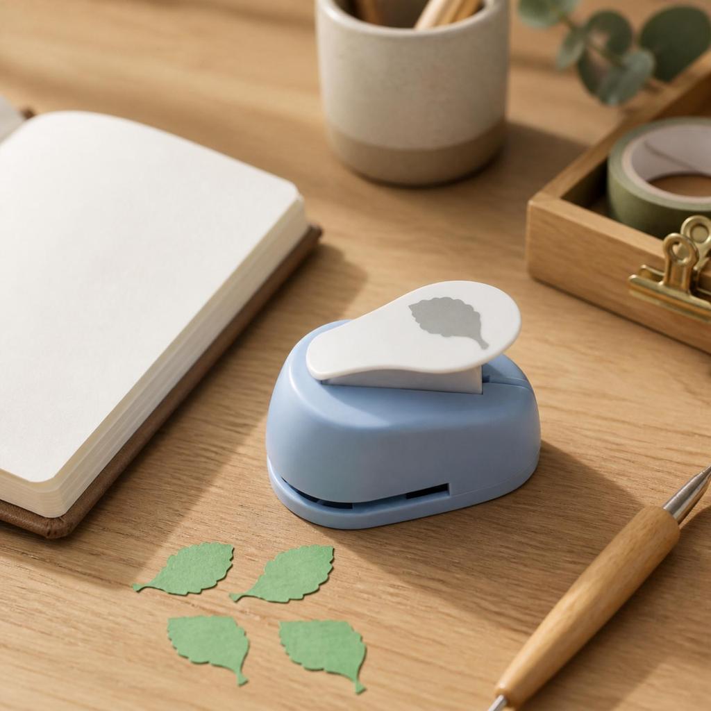 LeafShaped Craft Paper Punch Compact Leaf Clean Cut for Scrapbookers, Classroom