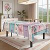 Floral Pattern Rectangle Table Cloth for Table Decor Kitchen Dining Waterproof Reusable Tablecloth for Tables Indoor Outdoor