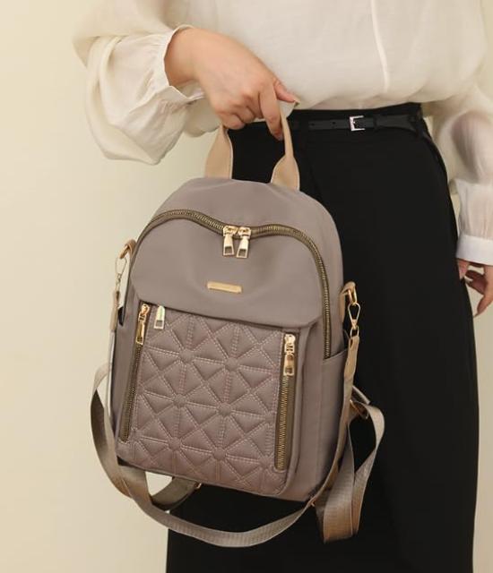 TaKiHuReO Women's 3-Way Lightweight Backpack, Small, Water-Repellent, Large Capacity, Waterproof, Stylish and Cute for Girls, Perfect for Commuting,