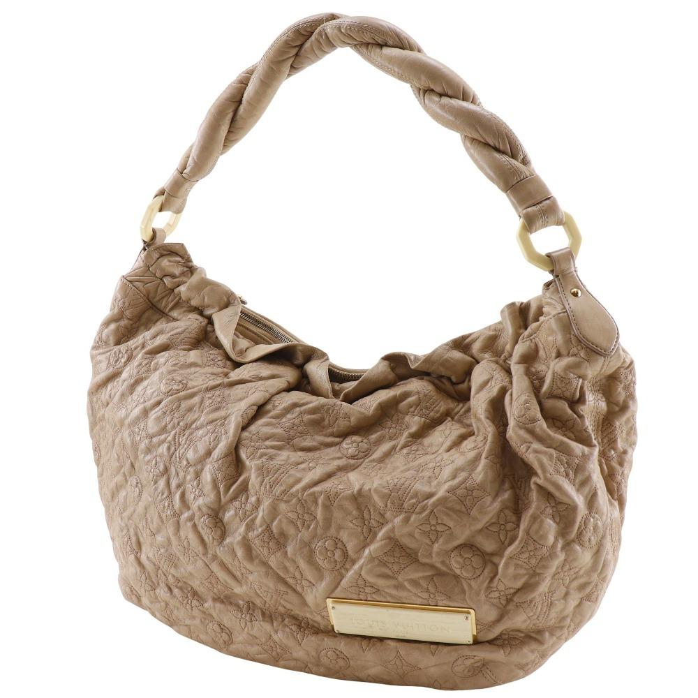 LOUIS VUITTON Nimbs GM Shoulder Bag M95423 Monogram Olamp beige lambskin Women Used