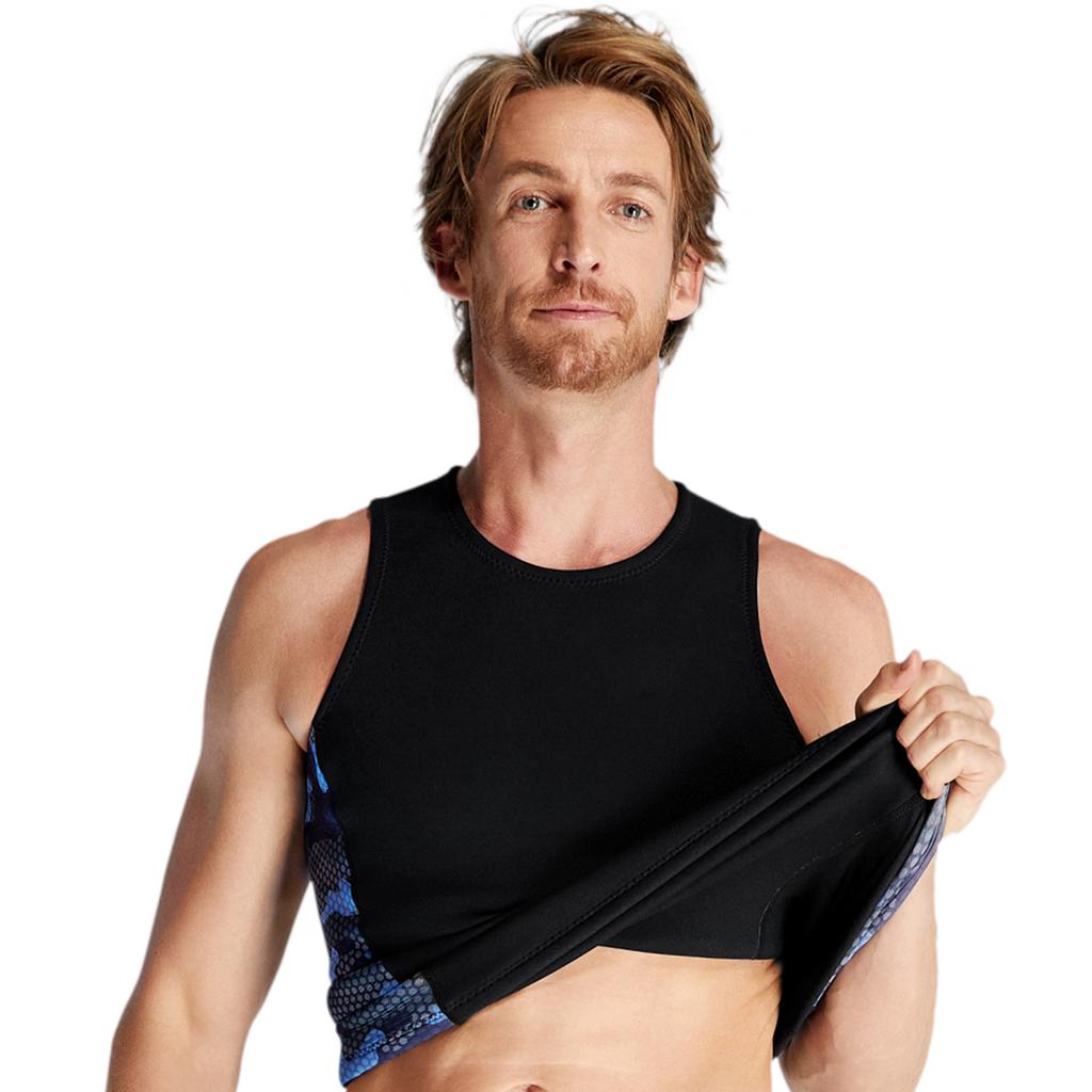 Men Wetsuit Vest Surfing Tops Water Sports Swimsui Vest Diving Sleeveless Vest for Canoeing Swimming L