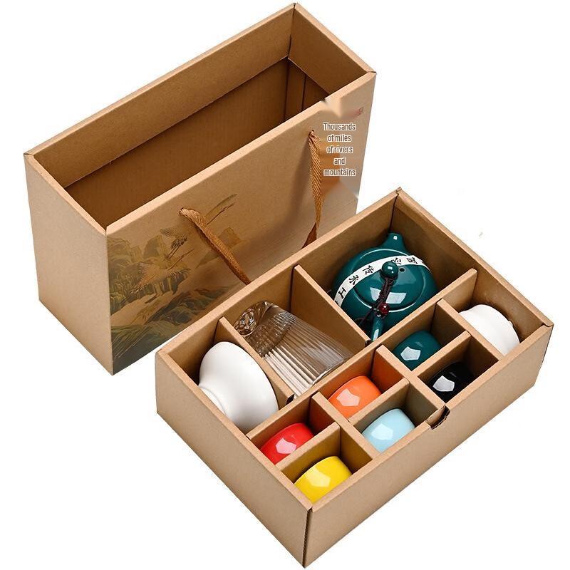 A Thousand Li Rivers & Mountains Ceramic Gongfu Tea Set