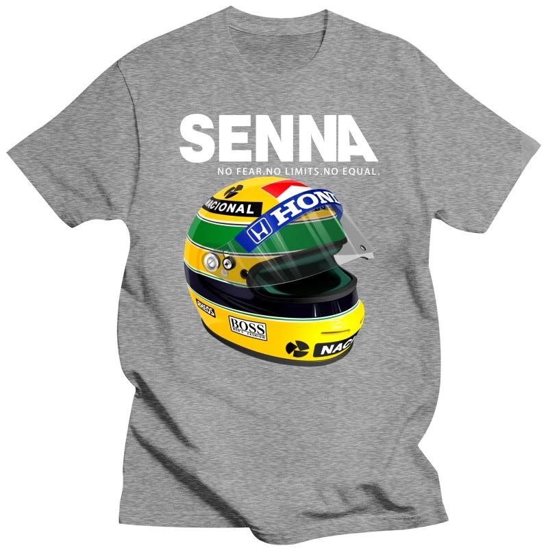 Męski letni t-shirt Ayrton Senna Kask T-shirty Odzież 1 Samochód Wyścigowy Męski Okrągły Dekolt Krótki Rękaw T-shirt Popularny Męski Duży Rozmiar