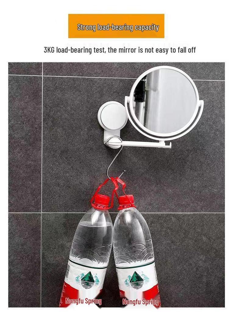 Wall-Mounted Folding Bathroom Vanity Mirror for Dorms