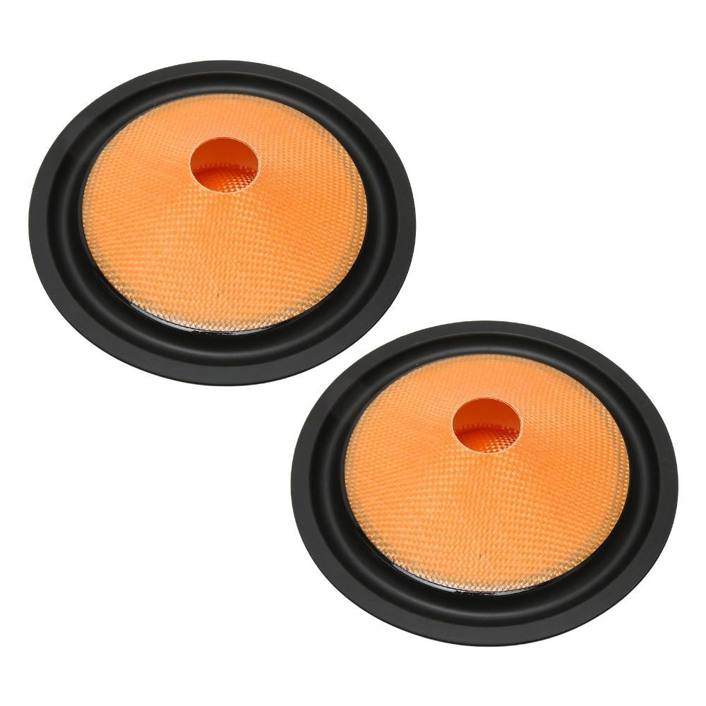2PCS Orange Subwoofer Cone Rubber Surround Drum Paper Paper Speaker Cone Speaker Repair