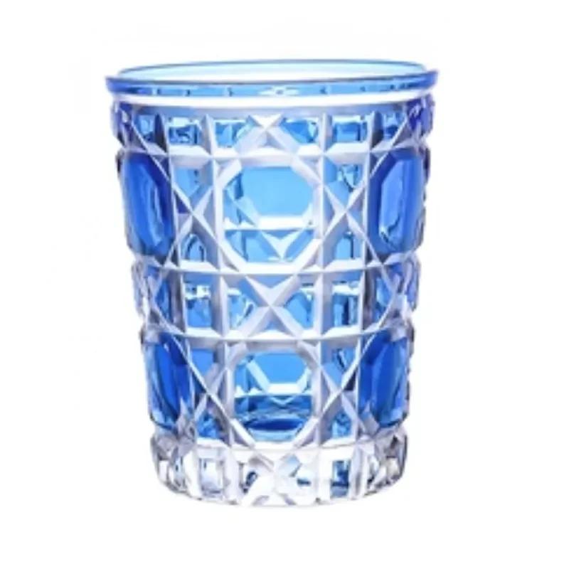 

Художественная мода 300-350 мл клетчатый круглый бокал для вина ручной работы хрустальный бокал для виски водки сакэ ликера чашка изысканная посуда для напитков 301-400ml