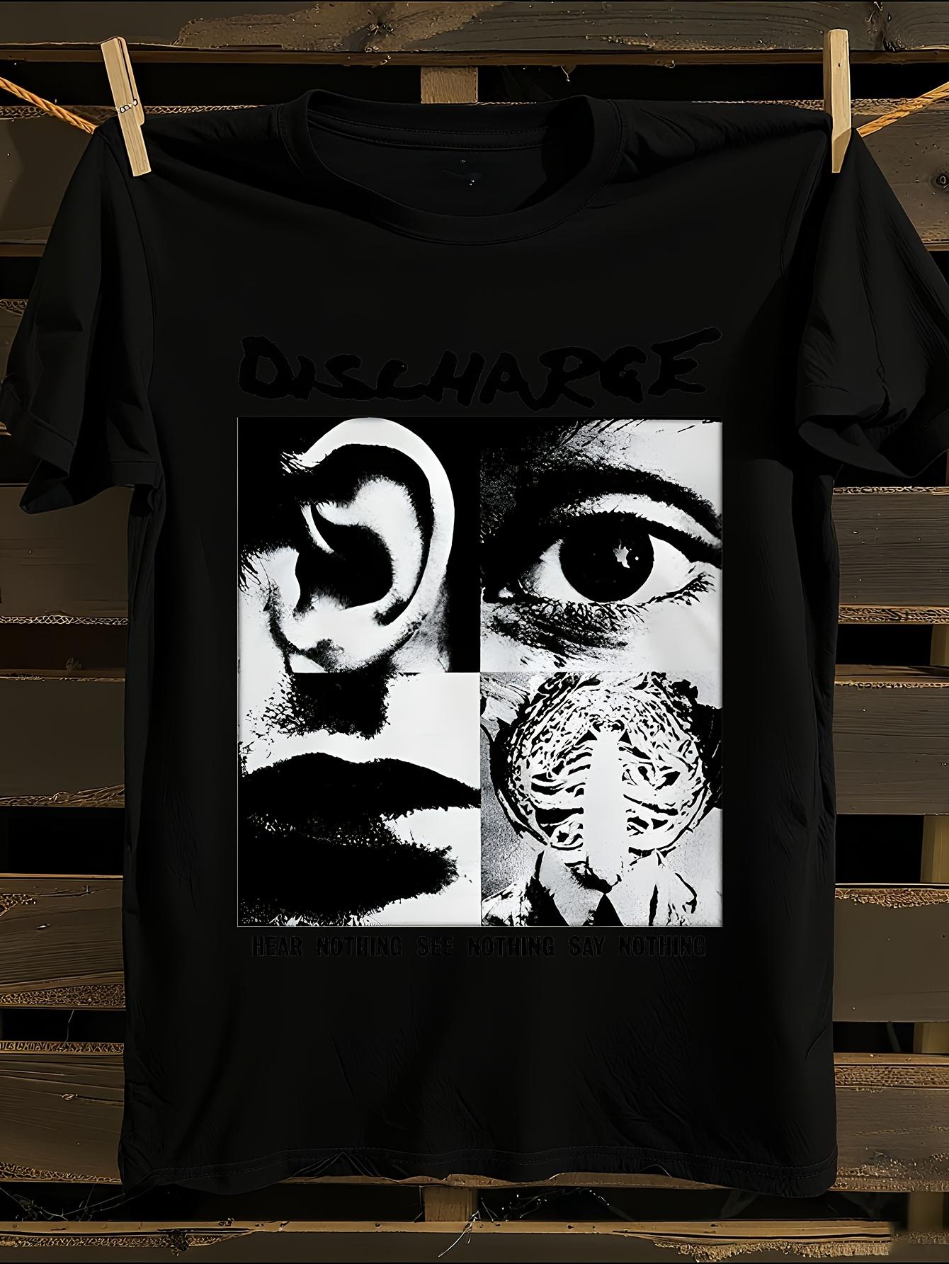 Discharge HEAR NOTHING SEE NOTHINGA Official Punk Oi Grap... M