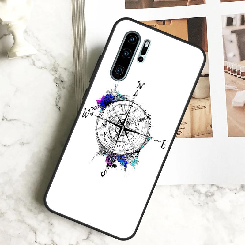 Compass For Huawei Nova 5T 9 10 SE 7i 8i 11i 12i Y60 Y61 Y70 Y72 Y73 Y90 Y91 P20 P40 P30 Lite Case