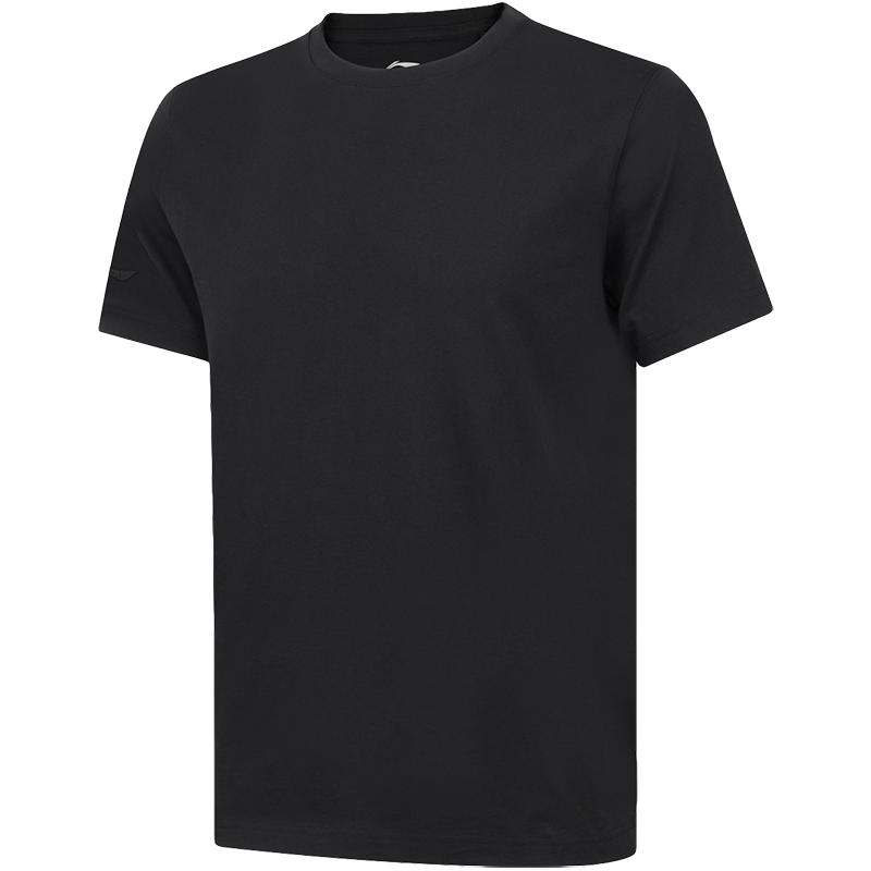 Li Ning T Shirts Unisex Black Crew Neck AHSUA49-2 M