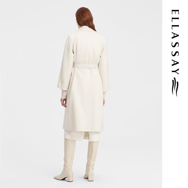 ELLASSAY Women's Elegant Cashmere Blend Double-Faced Wool Coat