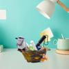 Simulated Bird Pen Holder Resin Stump Bird Stationery Pencil Stand